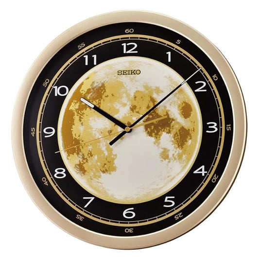 Seiko QXA831GT Gold Round Decor