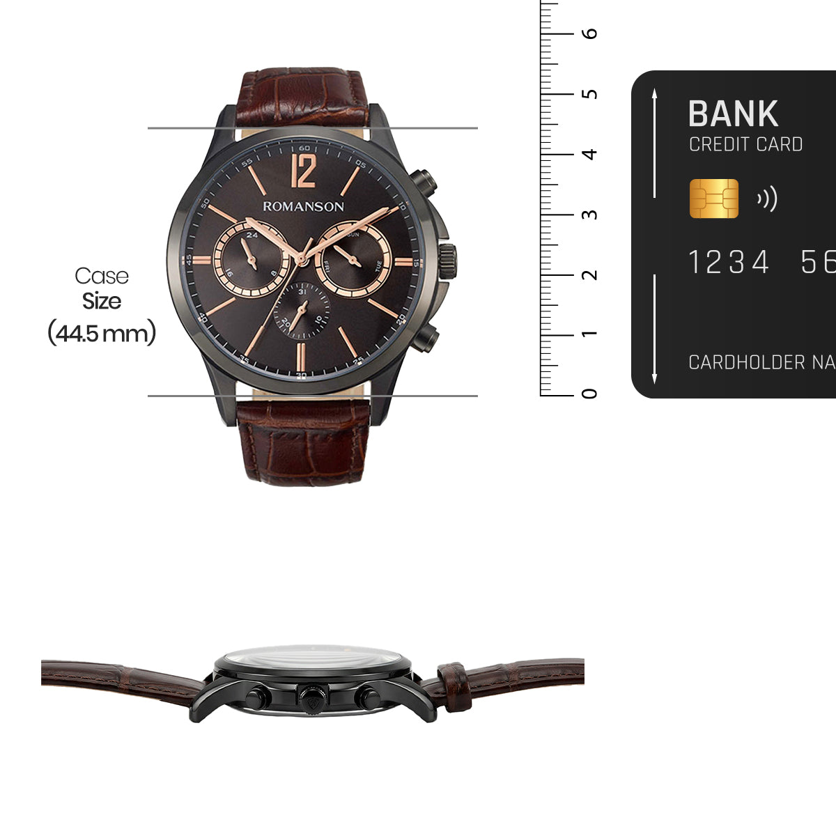 Romanson Classic Brown Men Watch TL6BS205FMBBK
