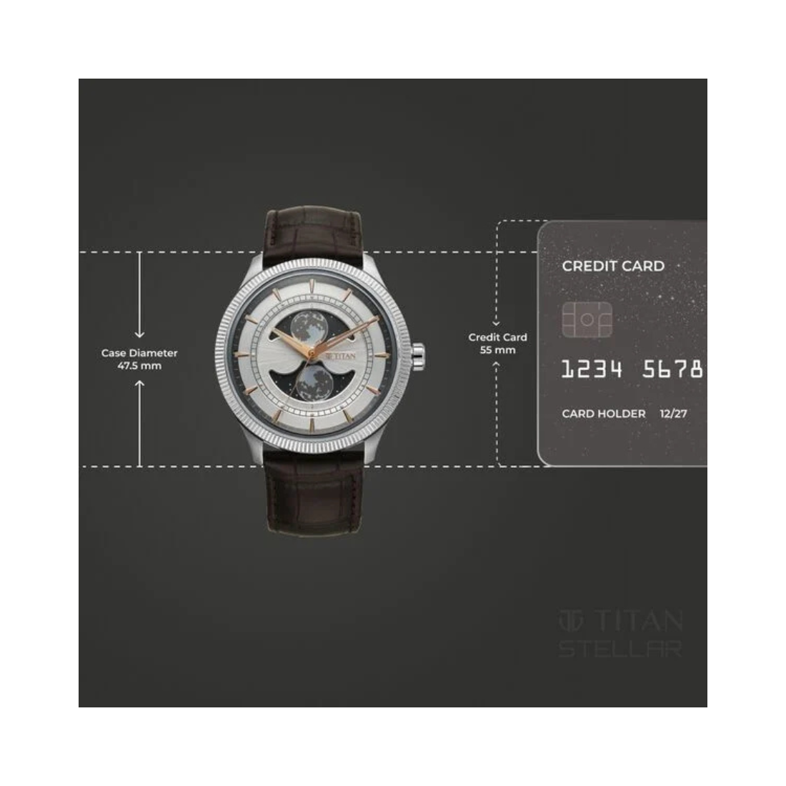 Titan Stellar Silver Men's Watch 10050SL01