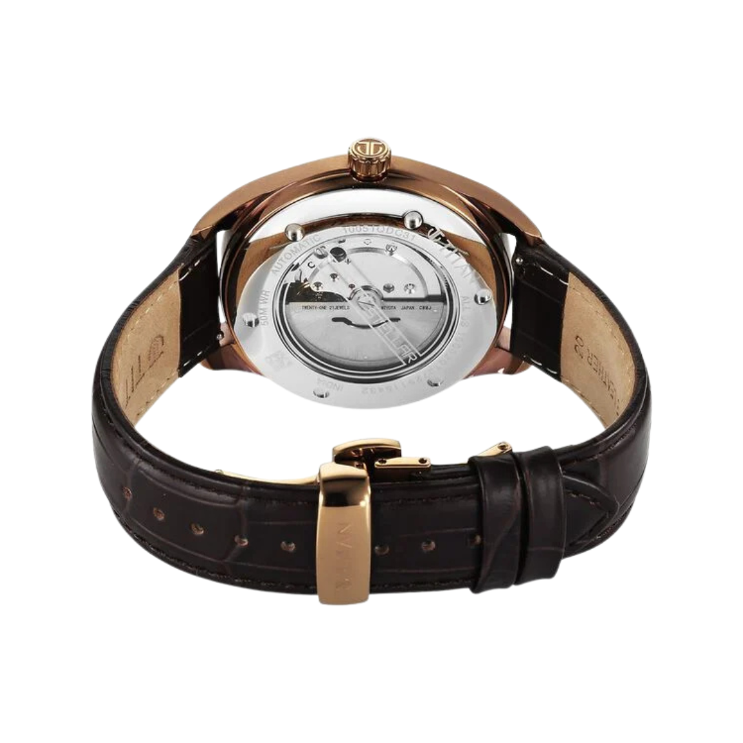 Titan Stellar Automatic Brown Men's Watch 10051QL01