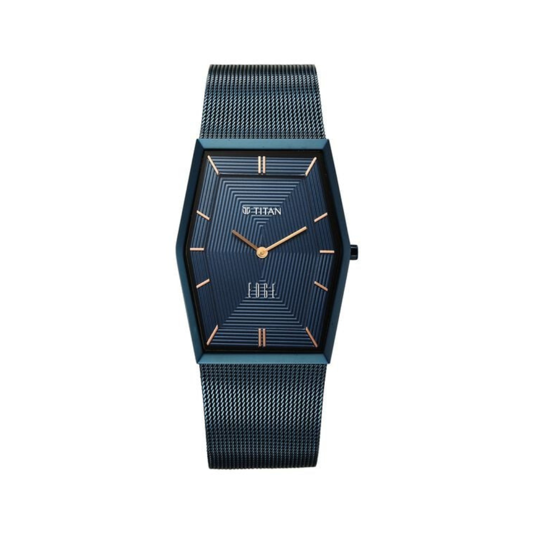 Titan Edge Whimsey Blue Men's Watch 10056QM02