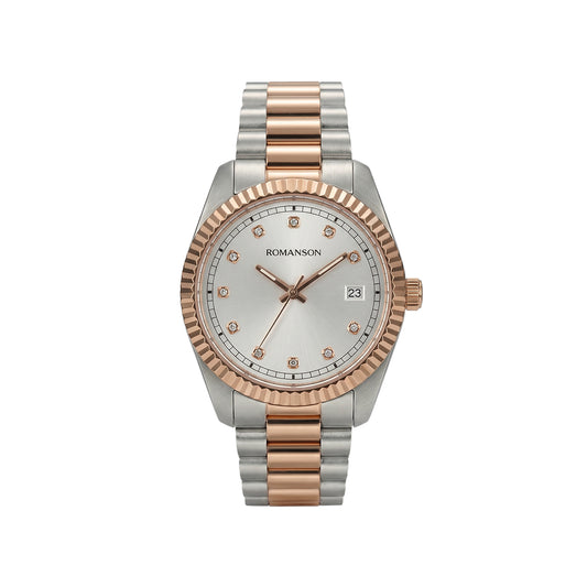 Romanson Quartz Silver Men's Watch TM5BS528MMJRG