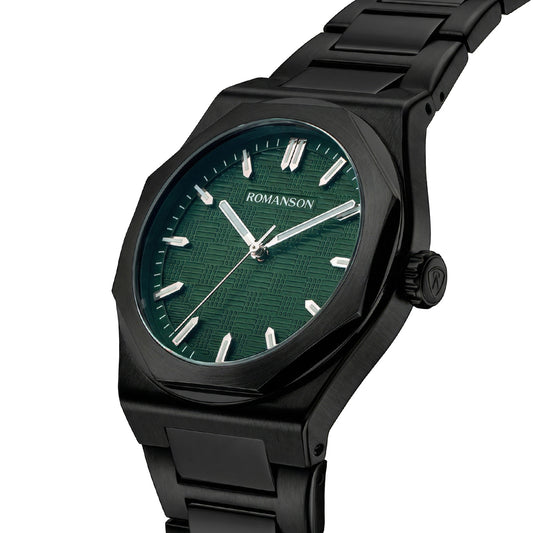 Romanson Quartz Green Men's Watch RM4BS004MBGN
