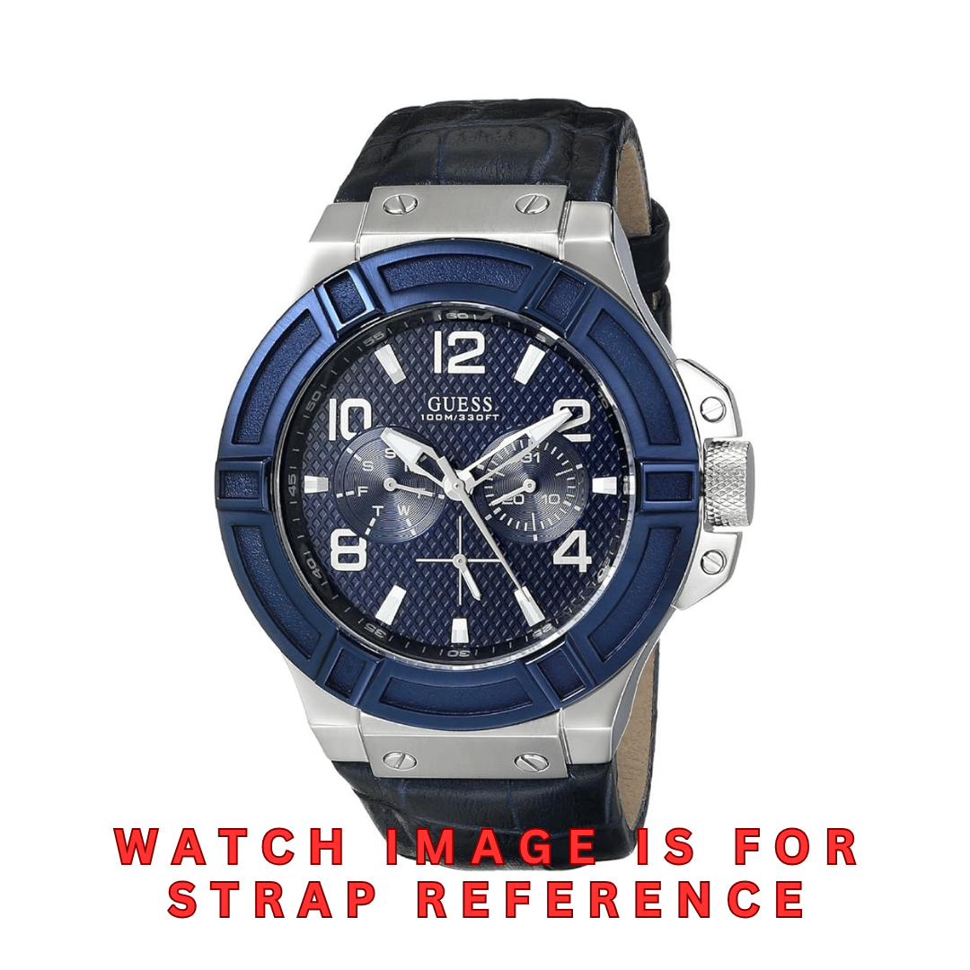 Guess Blue Leather Strap/ Band for Rigor W0040G7
