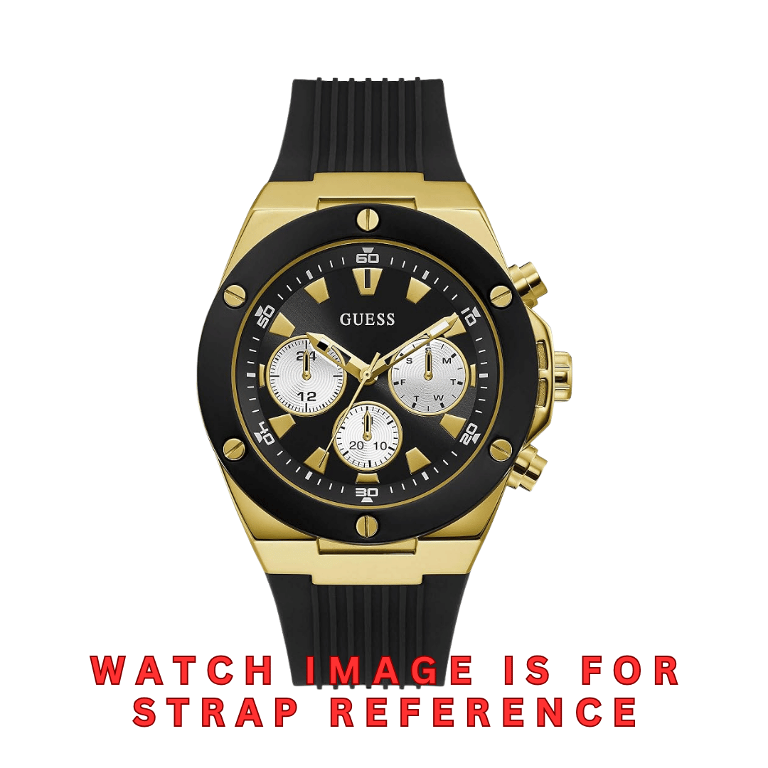 Guess Black Resin Strap/ Band of POSEIDON GW0057G1