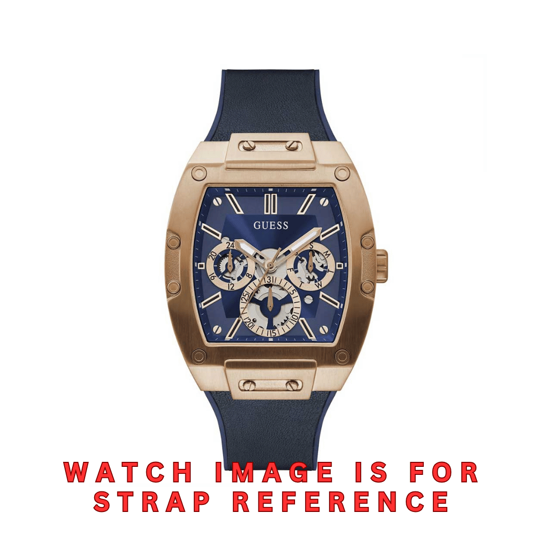 Guess Blue Strap/ Band Combo of Leather and Silicone for W0202G4