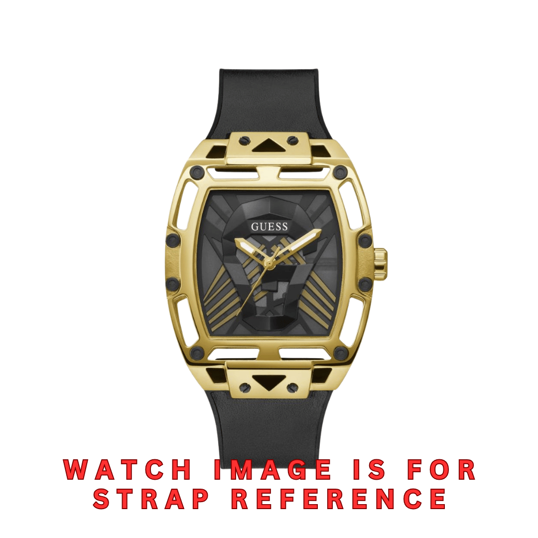 Guess Black Leather+Silicone Strap/ Band for Phoenix GW0500G1
