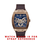 Guess Brown Leather+Silicon Strap/ Band for Phoenix GW0202G2