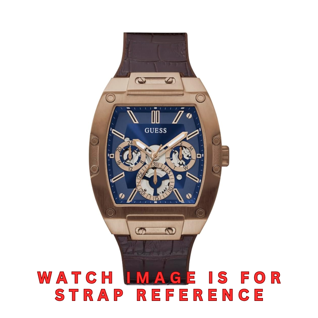 Guess Brown Leather+Silicon Strap/ Band for Phoenix GW0202G2