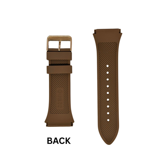 Guess Brown Leather+Silicon Strap/ Band for Phoenix GW0202G2