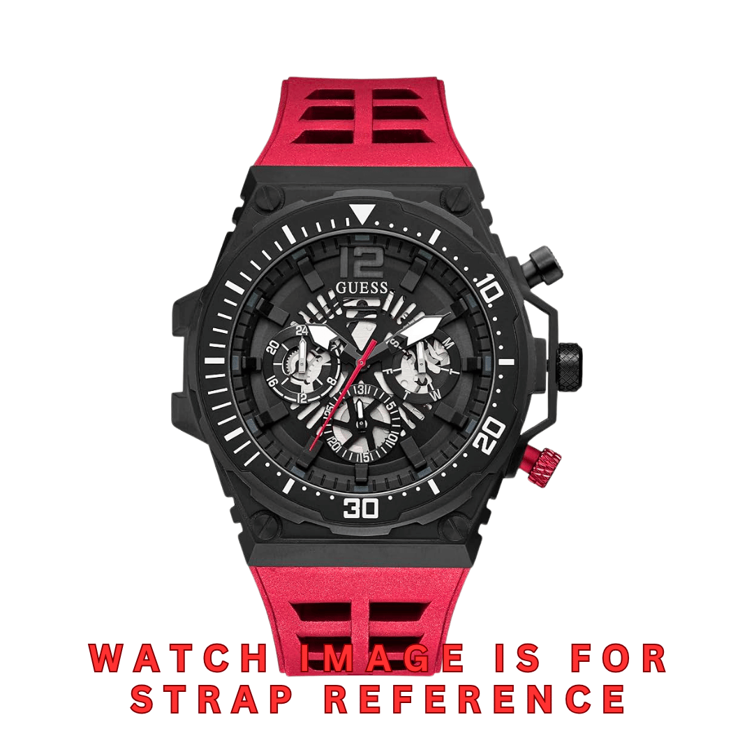 Guess RED Color Watch Strap/ Band for Carryover Exposure Multifunction GW0325G3
