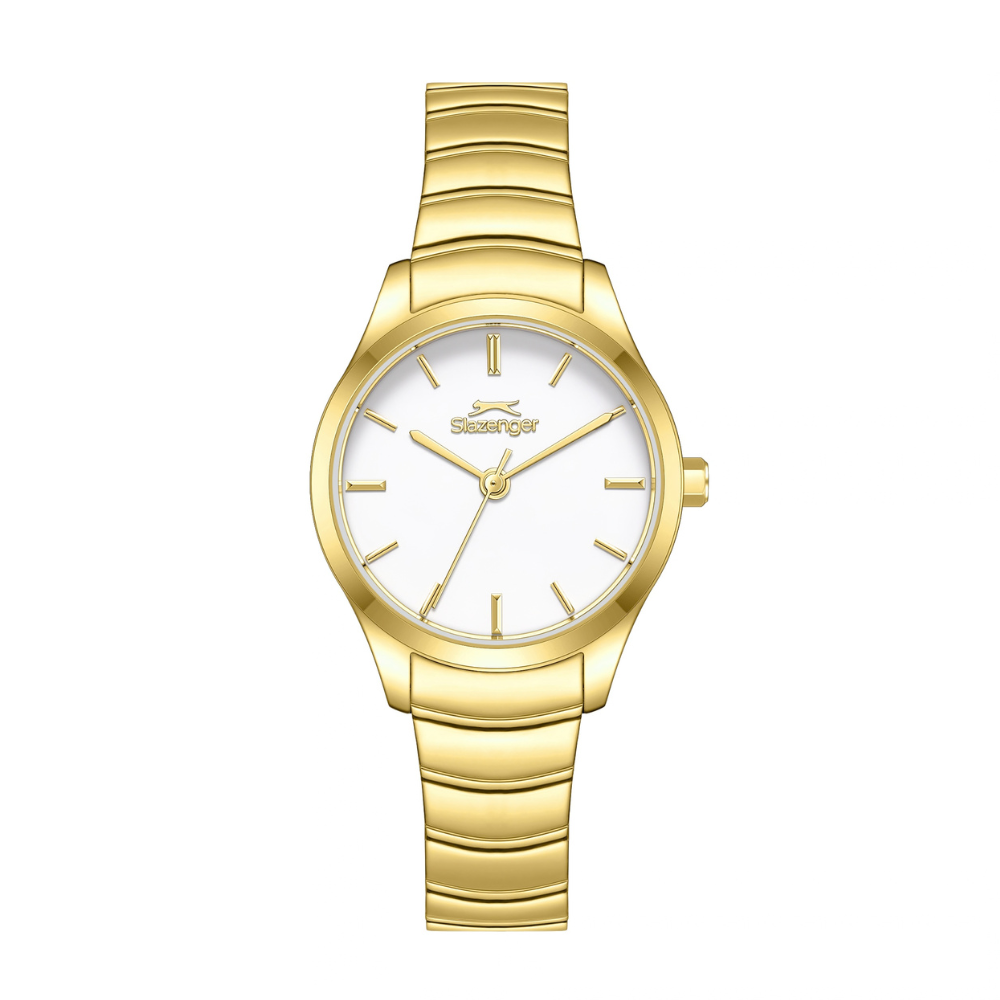 Slazenger Classic White Dial Gold Strap Women's Watch SL.09.2646.3.120