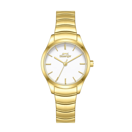 Slazenger Classic White Dial Gold Strap Women's Watch SL.09.2646.3.120