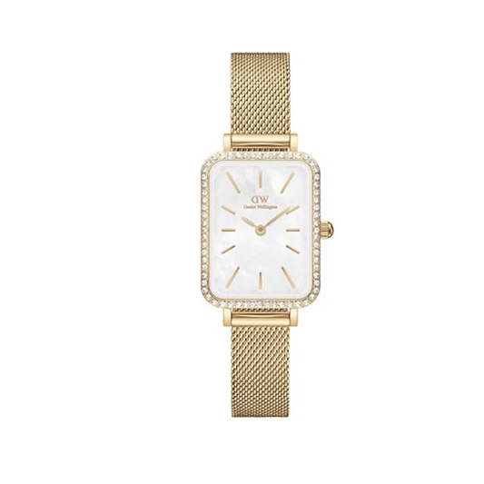 Daniel Wellington Quadro Mother of Pearl White & Gold Women's Watch DW00100668K