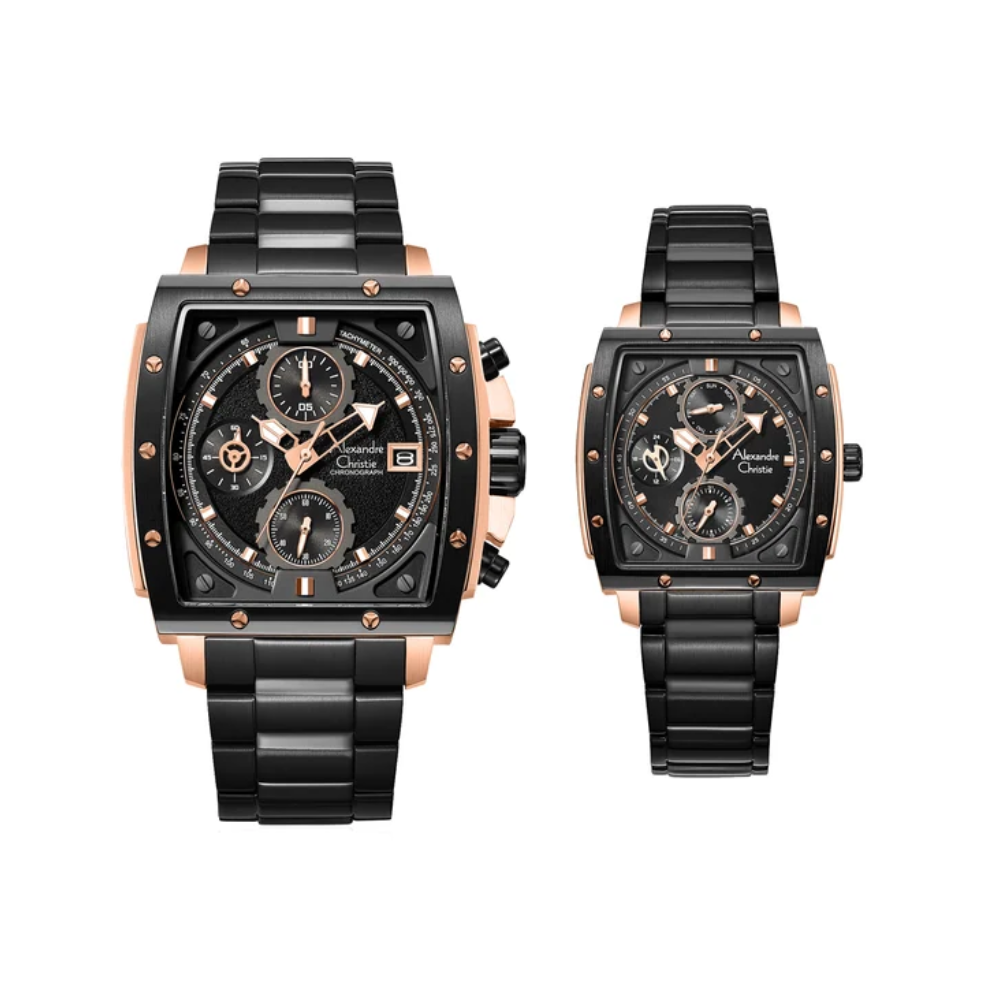 Alexandre Christie Chronograph Black Men's Watch 6376MCBFBRBA