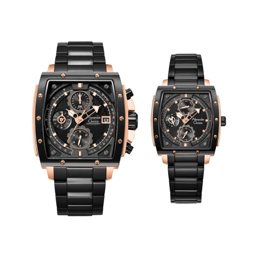Alexandre Christie Chronograph Black Men's Watch 6376MCBFBRBA