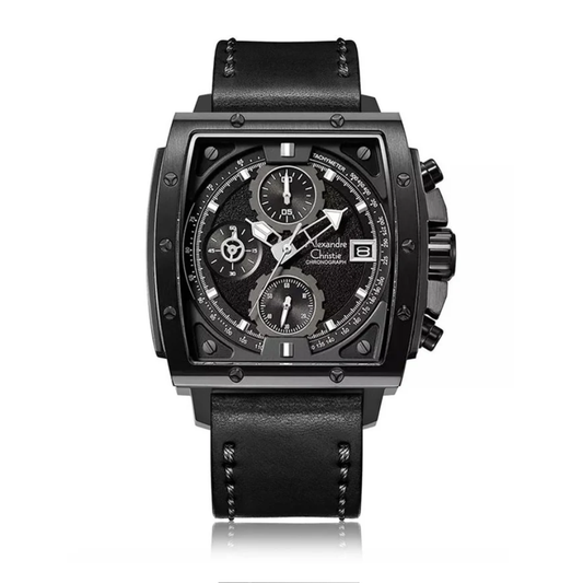 Alexandre Christie Black Men's Chronograph Watch 6376MCLIPBA