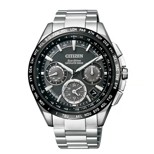 Citizen Eco-Drive Satellite Wave-GPS Chronograph Black Dial Men's Watch CC9015-54E