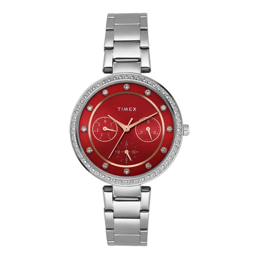 Timex Red Dial Women's Watch TWEL18704