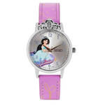 Zoop Disney Jasmine Silver Dial Purple Strap Girls Kids Analog Watch 26049SL01