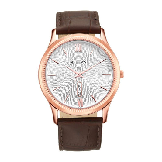 Titan Quartz White Men's Watch 1824WL02