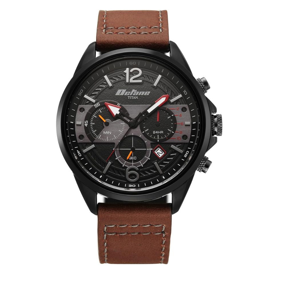 Titan Octane Cred Black Men's Watch 90238KL03