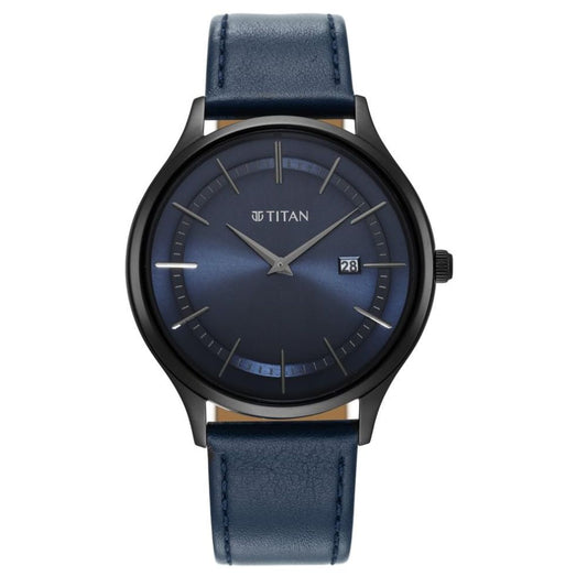 Titan Classique Slimline Blue Men's Watch 90142NL01
