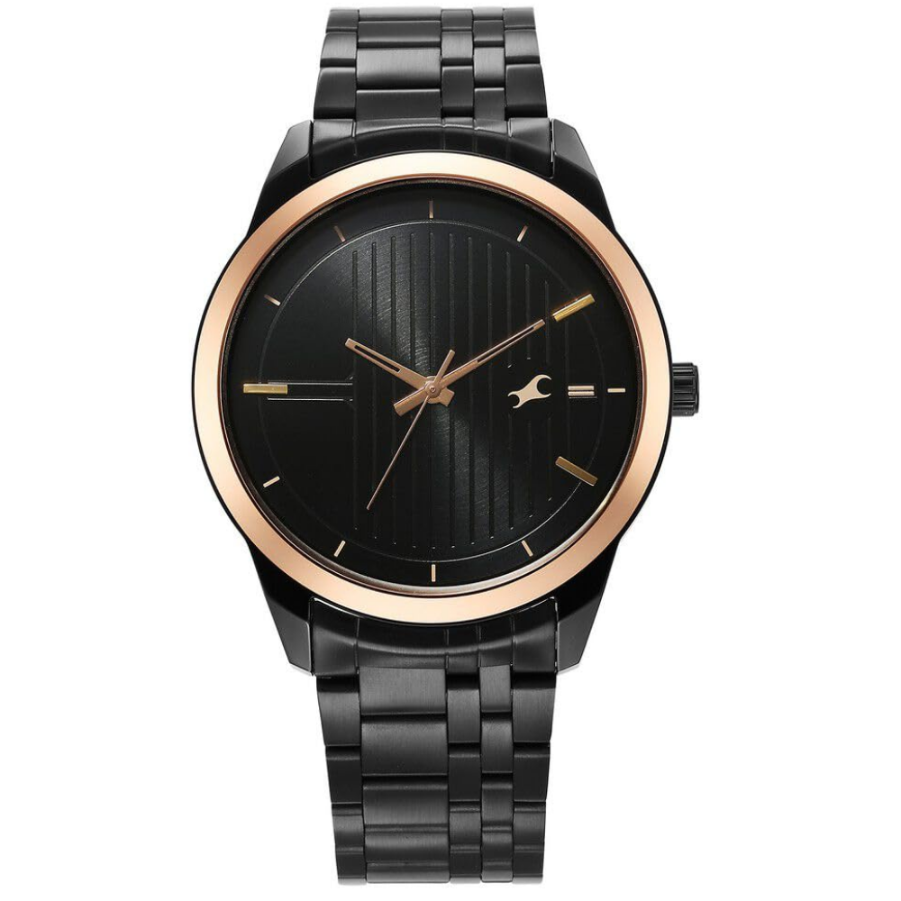 Fastrack Stunners Black Guys Watch 3308KM01