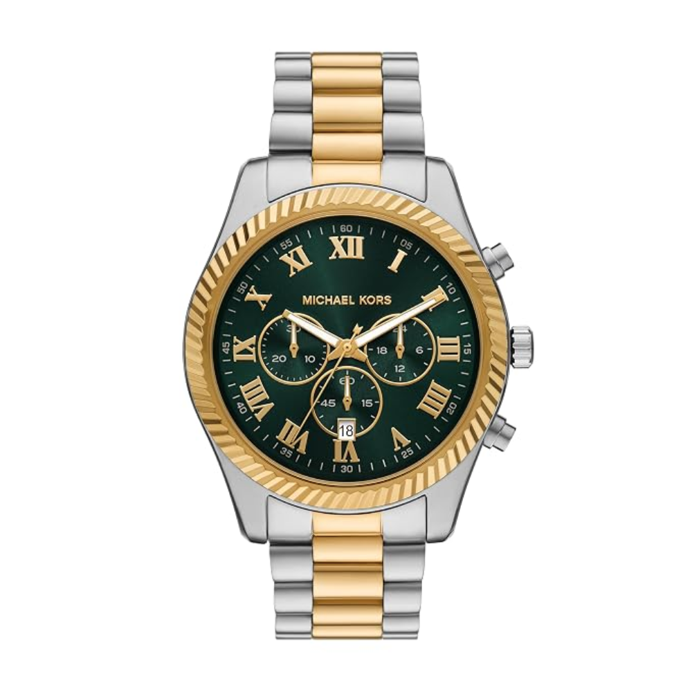 Michael Kors Lexington Green Dial Men's Chronograph Watch MK9277