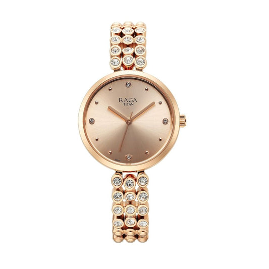 Titan Raga Showstopper Rose Gold Women's Watch 95262WM01