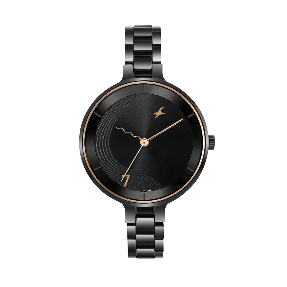 Fastrack Stunners Black Watch for Girls 6265NM02