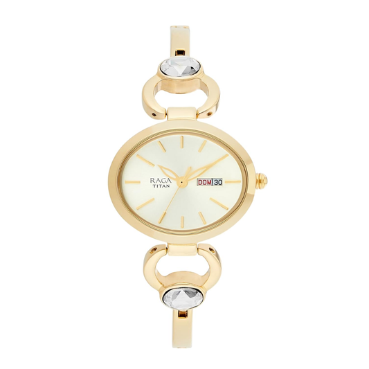 Titan Viva Champagne Dial Women's Watch 2621YM01