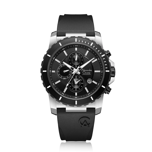 Alexandre Christie Monolith Black Men's Chronograph Quartz Watch 6141MCRTBBA