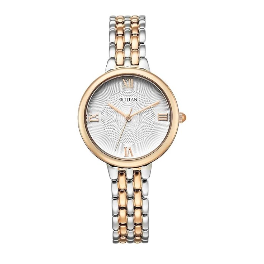 Titan Eminence White Women's Watch 95364KM01