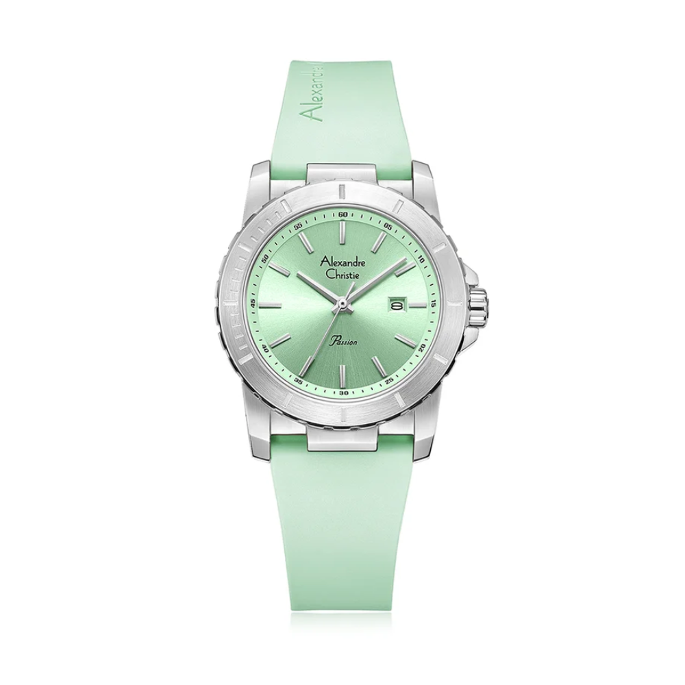 Alexandre Christie Classic Green Women's Watch 6141LDRSSLE