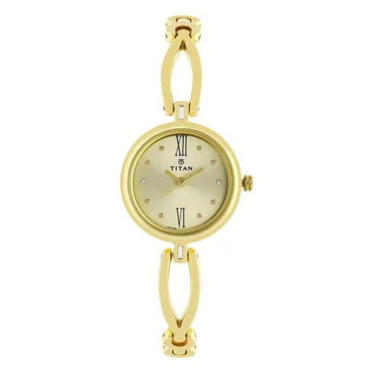 Titan Karishma Champagne Women's Watch 2601YM01