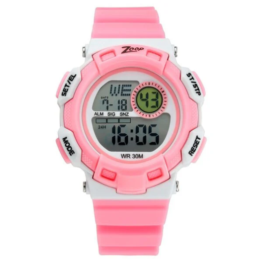Zoop Digital Pink Strap Girls Kids Digital Watch 16009PP05