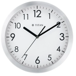 Titan Metallic White Dial Wall Clock NSW0006MA01A