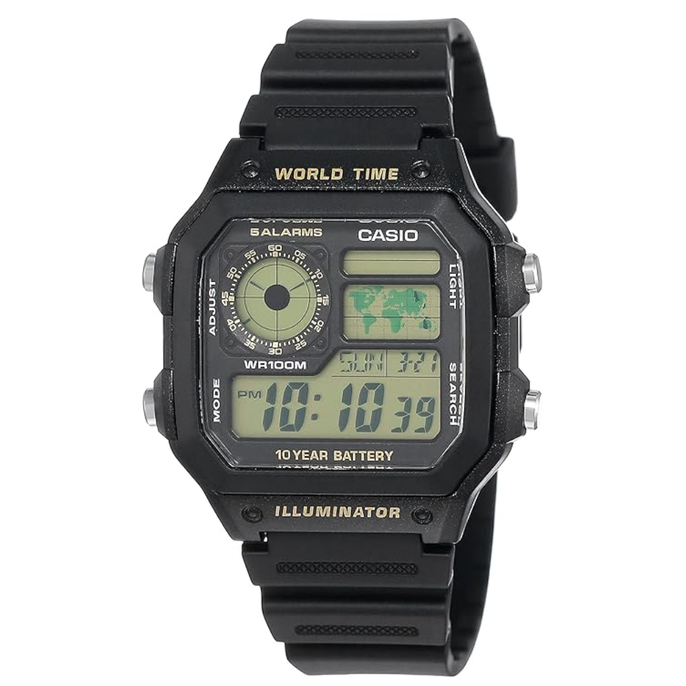 Casio Youth Series Black Dial Men Watch D098 AE-1200WH-1BVDF