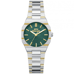 Slazenger Dark Green Dial Gold-Silver Strap Women's Watch SL.09.2645.3.270