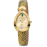 Just Cavalli Diversa Snake Champagne Dial Leather Women's Watch JC1L321M1035