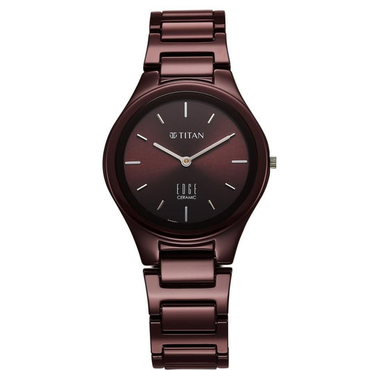 Titan Ceramic Wine Women's Watch 2653QC18