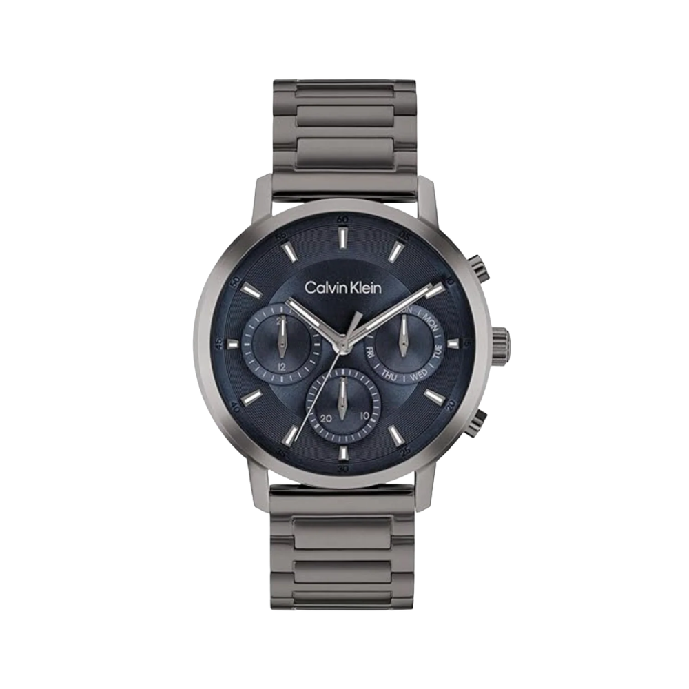 Calvin Klein Gauge Blue Dial Men's Quartz Analog Stainless Steel Watch 25200495