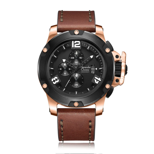 Alexandre Christie Chronograph Black Men's Watch 6295MCLBRBA