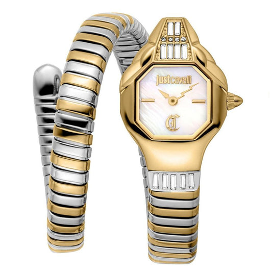 Just Cavalli Brillante Snake White Dial Women's Watch JC1L326M0055