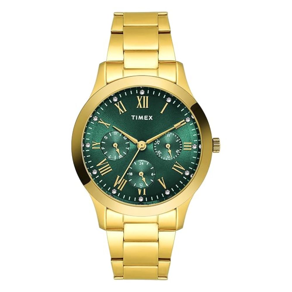 TIMEX Round Dial Analog Green Women's Watch Watch TW000Q821