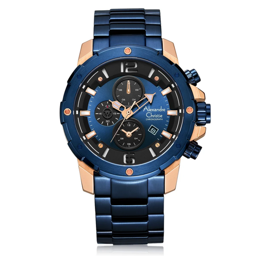 Alexandre Christie Chronograph Blue Men's Watch 6410MCBURBU