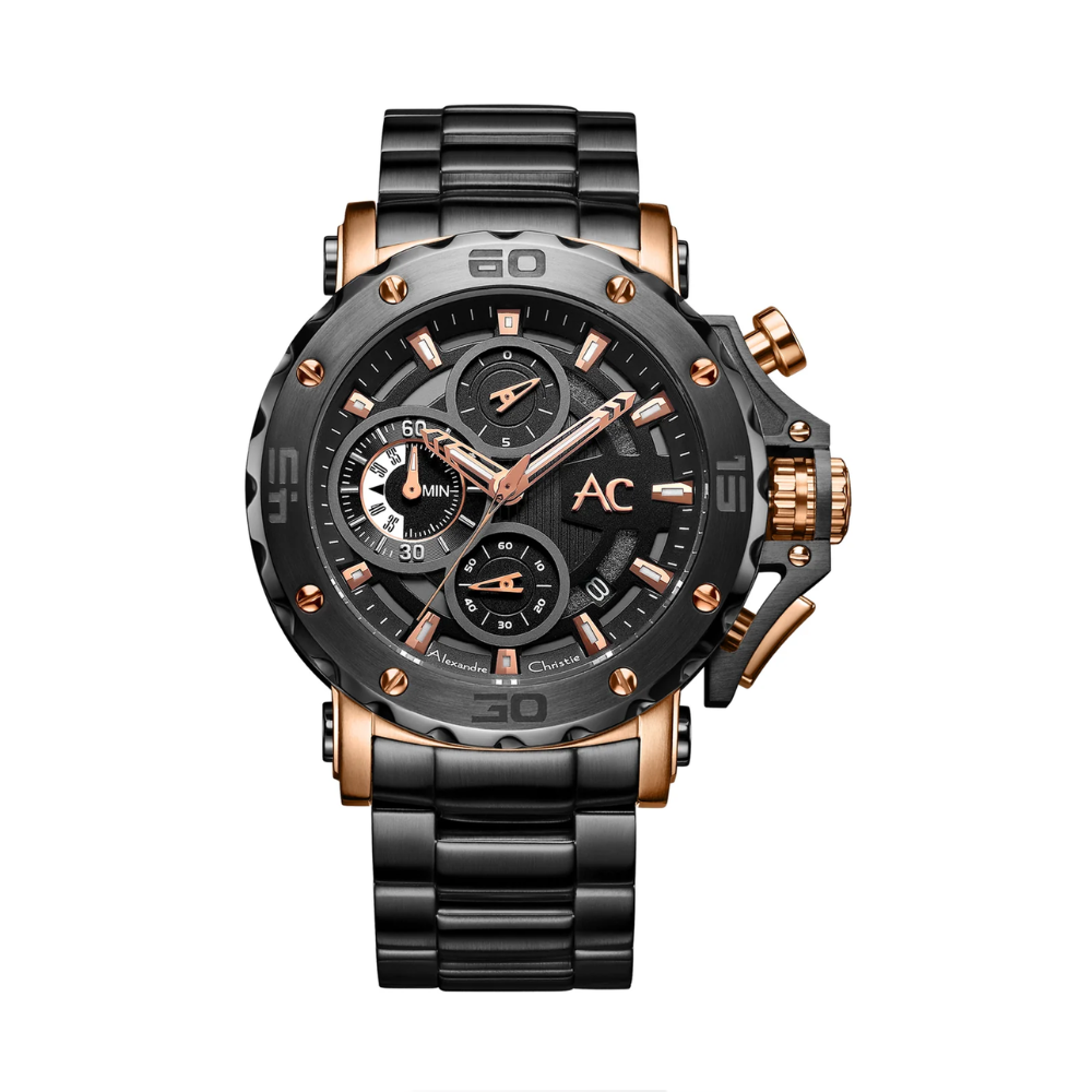 ALEXANDRE CHRISTIE Chronograph Black Men's Watch 9205MCBBRBA