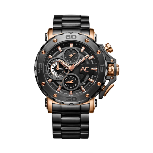 ALEXANDRE CHRISTIE Chronograph Black Men's Watch 9205MCBBRBA