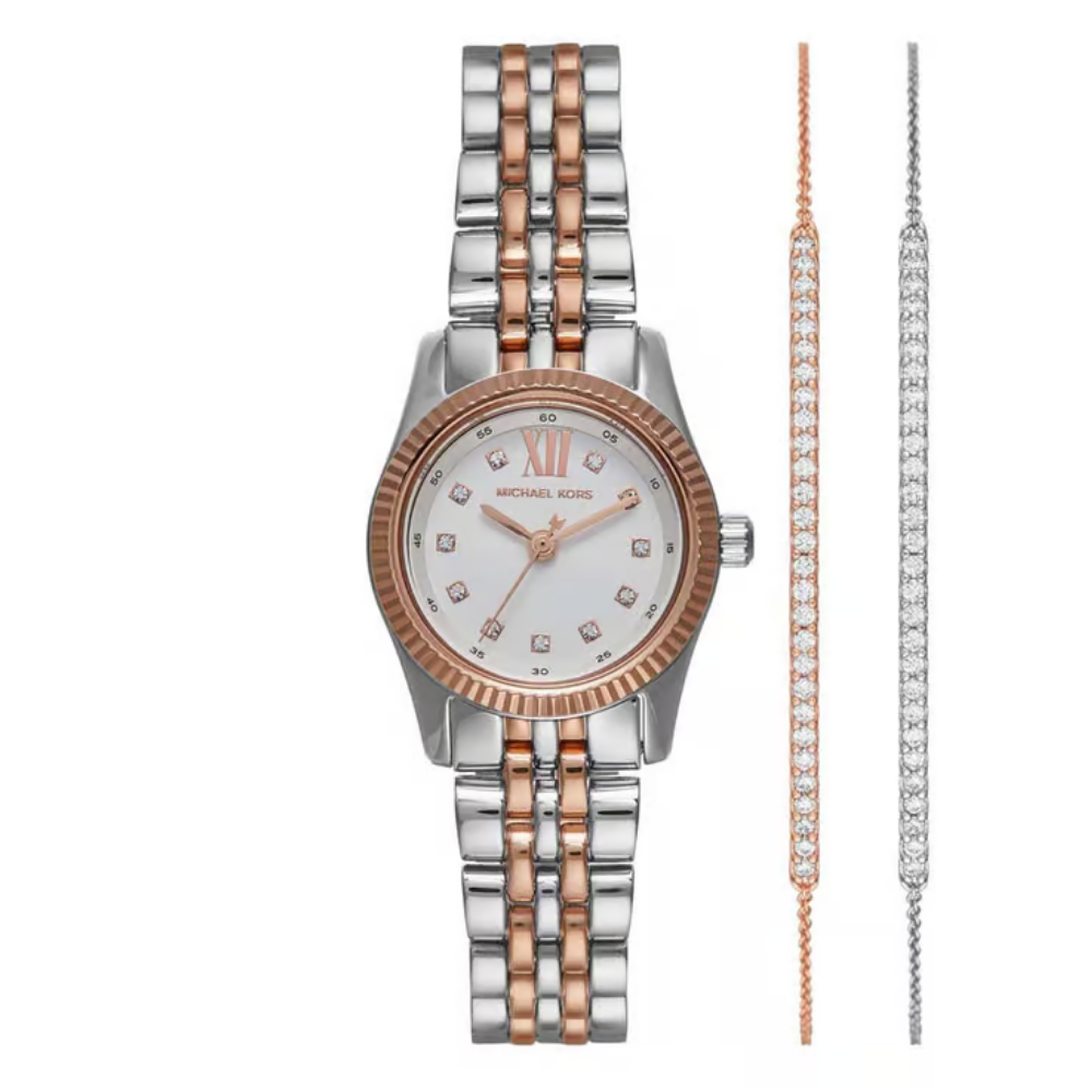 Michael Kors Lexington White Dial Analog Women's Watch MK4817SET